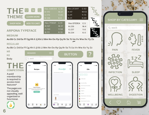 App design mood board