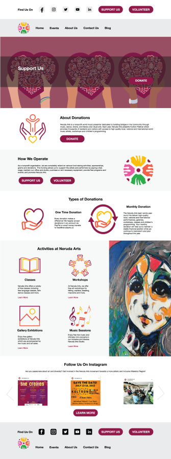 Neruda Arts Website Creation